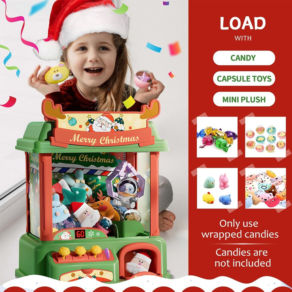 آلة مخلب عيد الميلاد للأطفال ، - مراجعة Candy Vending Machine وسعره