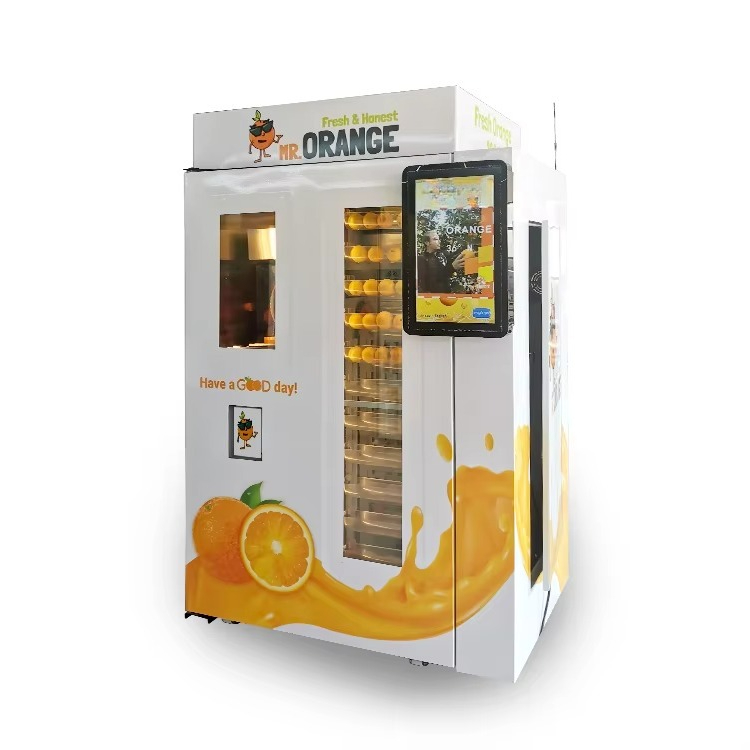 آلة بيع عصير البرتقال الطازج ا - مراجعة Vending Machine Qr Code وسعره